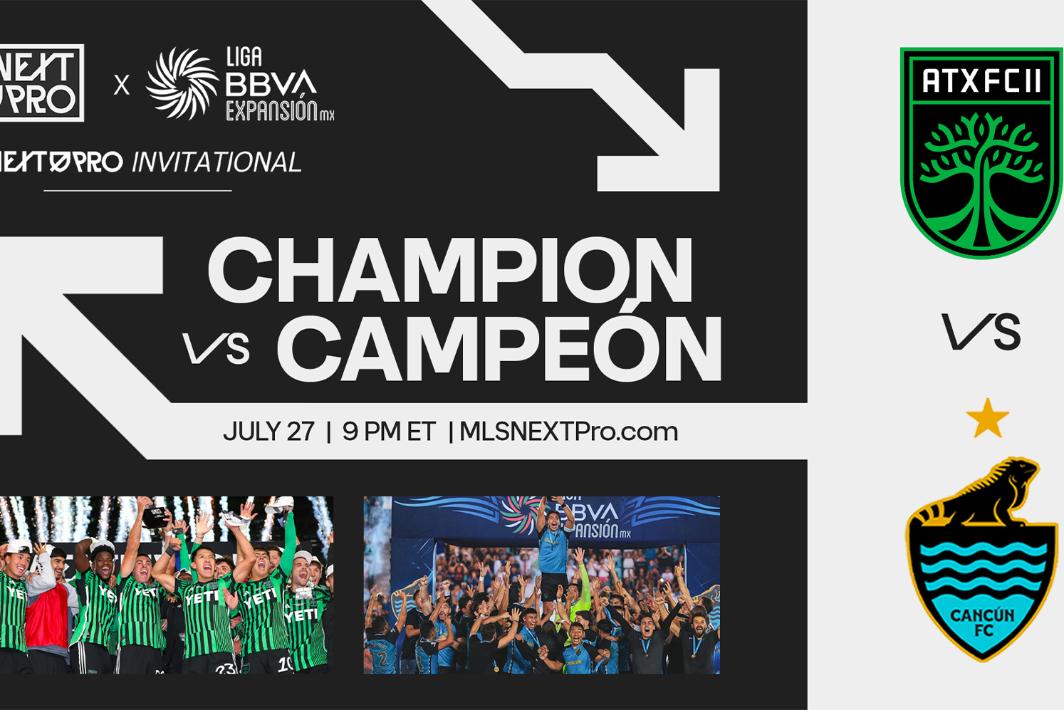 CANCÚN FC Y AUSTIN FC II PROTAGONIZARÁN DUELO DE CAMPEONES