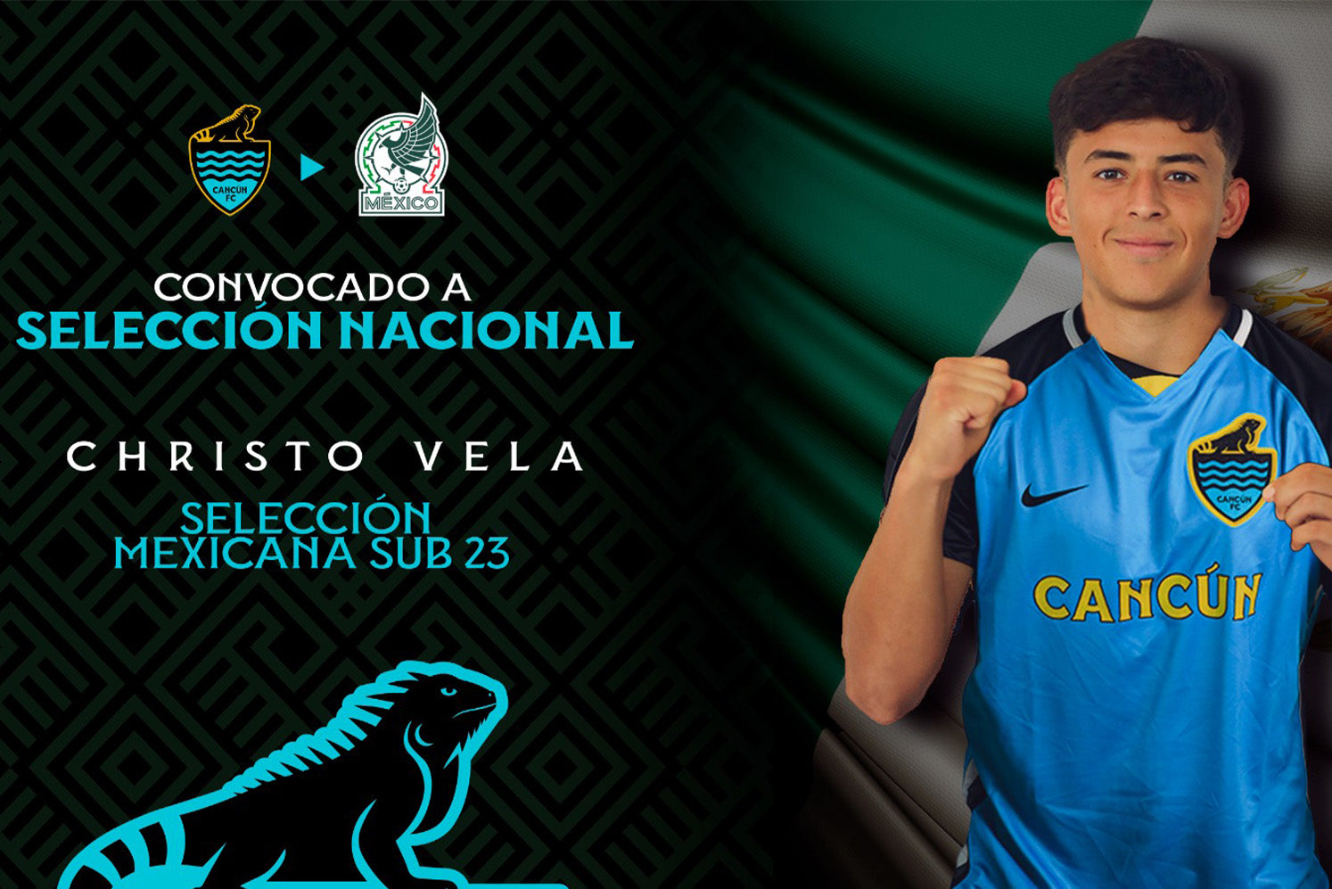 CHRISTO VELA, CONVOCADO A LA SELECCIÓN MEXICANA SUB 23