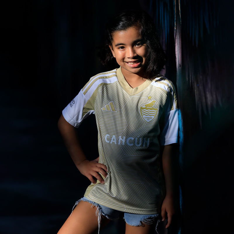 AWAY ADIDAS 24-25 - MAGIC SAND JERSEY (KID) - Cancún FC Shop
