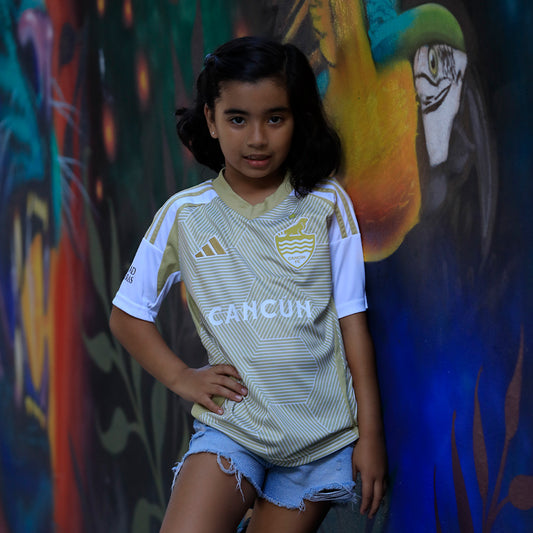 AWAY ADIDAS 24-25 - MAGIC SAND JERSEY (KID) - Cancún FC Shop